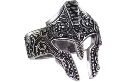 925 Sterling Silver Ring with a Greek knight helmet many sizes 177