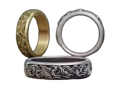 Roses thorns band 925 Sterling Silver ring