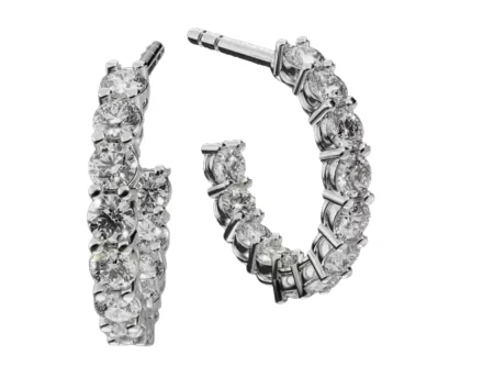 Small circle diamond earrings 679