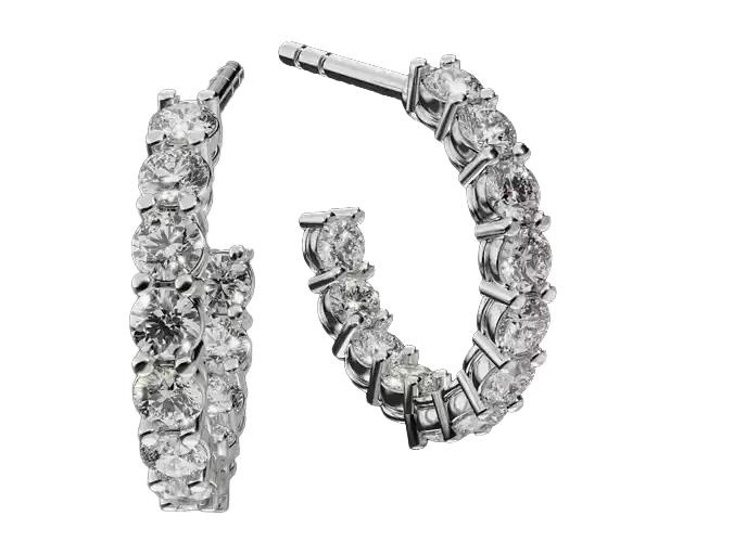 Small circle diamond earrings 679