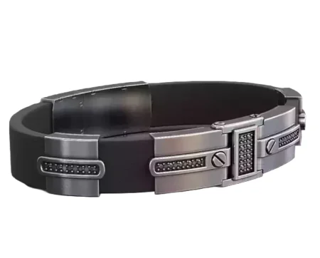 Stylish 925 Sterling Silver bracelet under the skin with stones 426