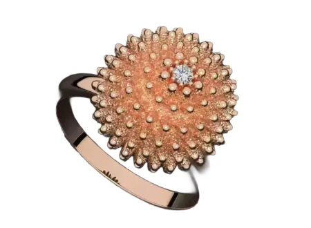 Stylish cactus 925 Sterling Silver ring 508