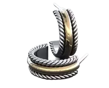 Stylish earrings with a rope 357