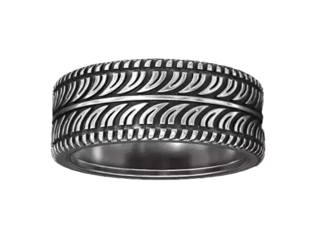 Stylish 925 Sterling Silver ring in the form of a wheel for bikers and motorists 411