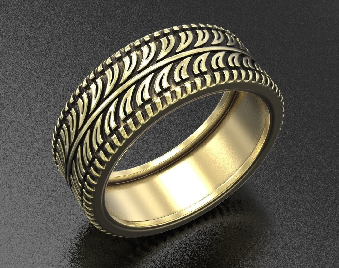 Stylish 925 Sterling Silver ring in the form of a wheel for bikers and motorists 411 - Image 3