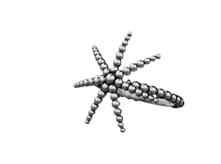 Stylish 925 Sterling Silver ring star 637