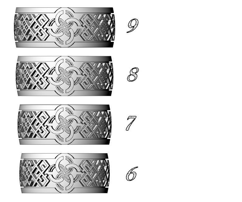 Stylish 925 Sterling Silver ring with a Celtic wedding pattern 502 - Image 7