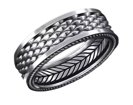 Stylish 925 Sterling Silver Ring with a Scale of the Dragon 342