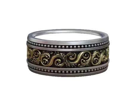 Vintage Baroque Band 925 Sterling Silver Ring