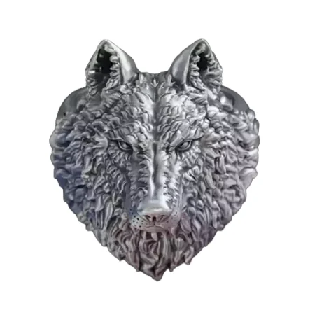 Wolf head 925 Sterling Silver ring mens womens