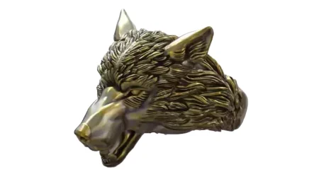 Wolf Head 925 Sterling Silver Ring Wild Animal