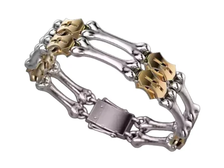 925 Sterling Silver Bracelet Bones