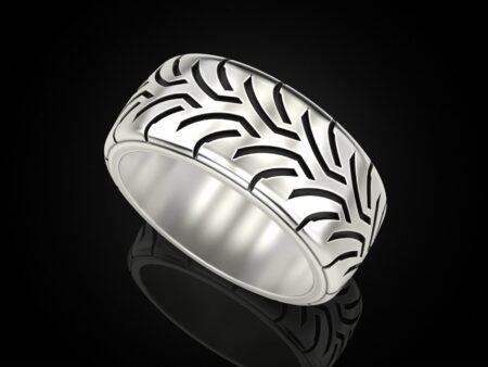 Car tires 925 Sterling Silver ring protector version 10