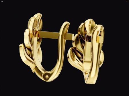 Earrings leaves from the lesson