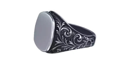 filigree signet 925 Sterling Silver ring