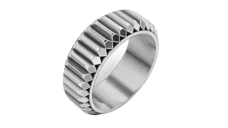 Geometric Gear 925 Sterling Silver Ring