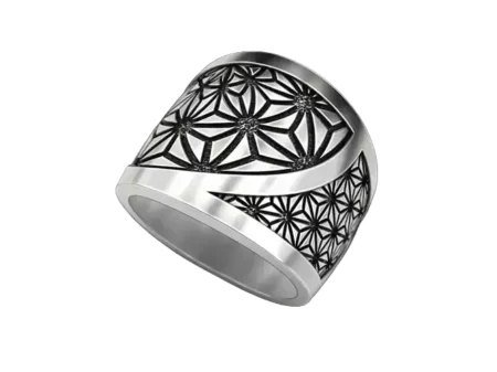 Geometric paterns 925 Sterling Silver Ring