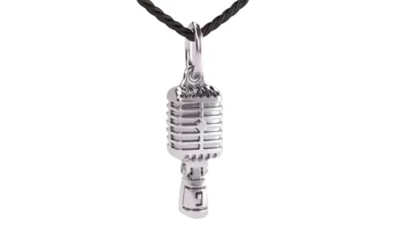 high quality silver 925 Sterling Silver pendant microphone