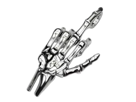 Human hand bones 925 Sterling Silver pendant