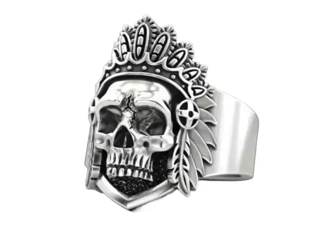 Indian Skull 925 Sterling Silver ring