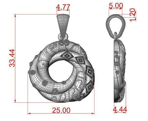 Interlocking circle 925 Sterling Silver necklace - Image 6