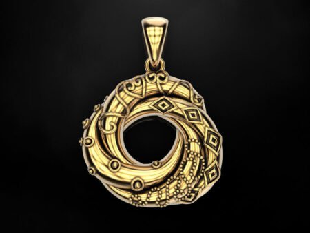 Interlocking circle 925 Sterling Silver necklace