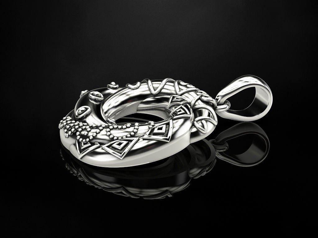 Interlocking circle 925 Sterling Silver necklace - Image 3