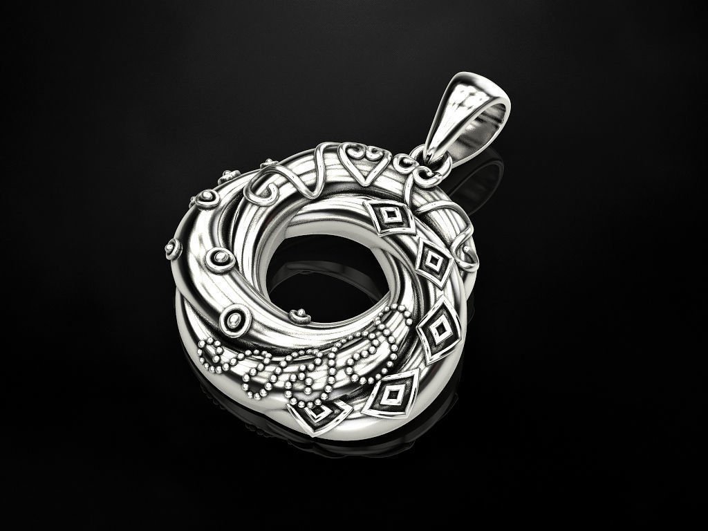 Interlocking circle 925 Sterling Silver necklace - Image 2