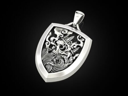King Skull 925 Sterling Silver Pendant V2