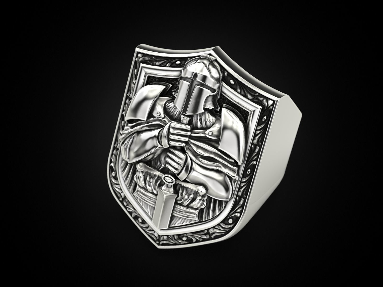 Knight 925 Sterling Silver Ring - Image 3