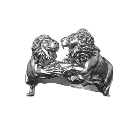 lion 925 Sterling Silver ring