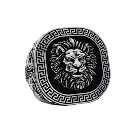 Lion 925 Sterling Silver ring Greek ornament