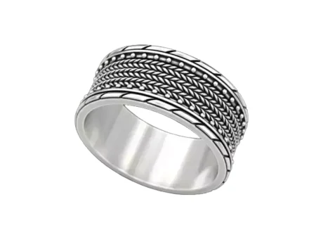 Men band 925 Sterling Silver ring 3