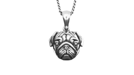 pug dog silver 925 Sterling Silver pendant