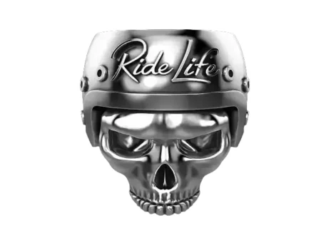 Ride Life skull 925 Sterling Silver ring