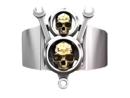 925 Sterling Silver Ring V8 Skull
