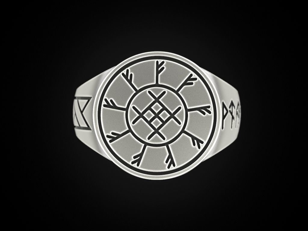 925 Sterling Silver Ring with runes