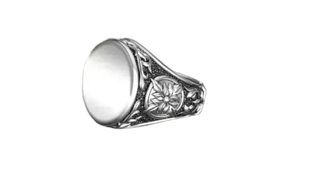 signet silver filigree 925 Sterling Silver ring