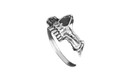 silver skull 925 Sterling Silver ring