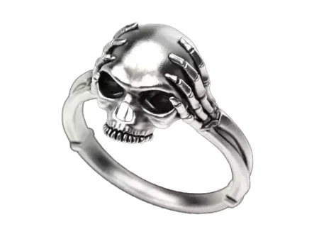 Skull and bone 925 Sterling Silver ring