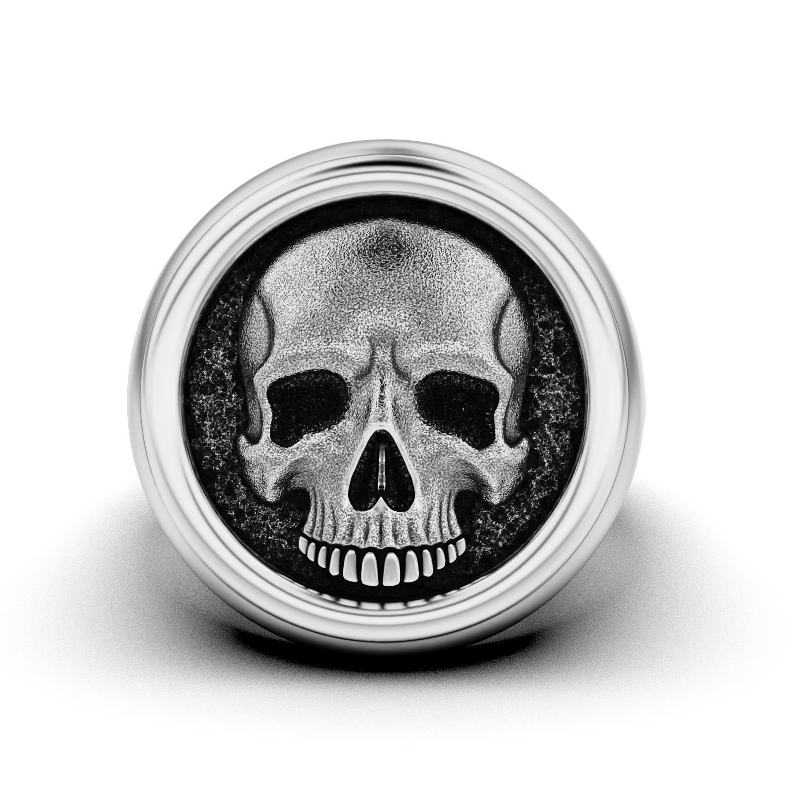 Skull Signet 925 Sterling Silver Ring - Image 3