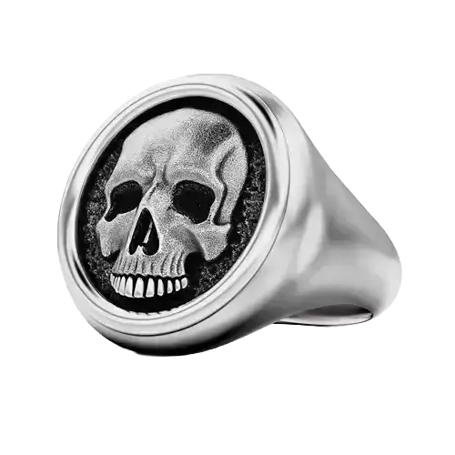 Skull Signet 925 Sterling Silver Ring