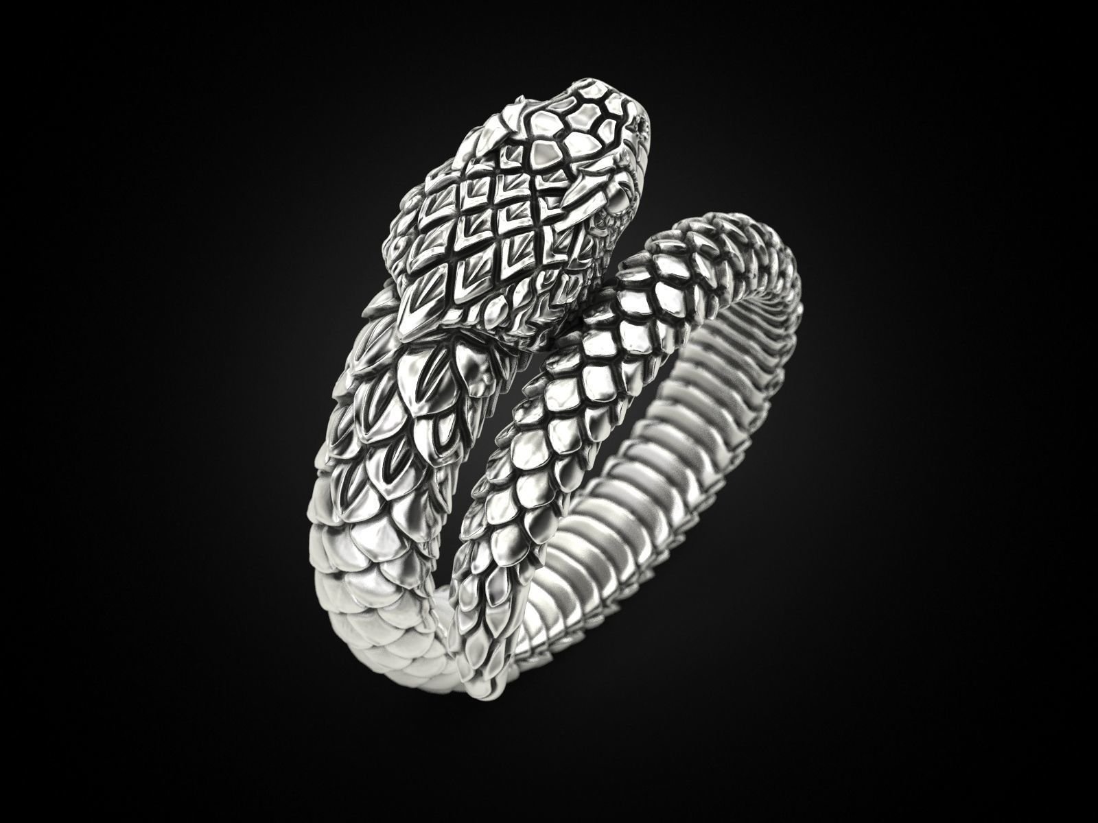 Snake 925 Sterling Silver ring around the finger - Image 3