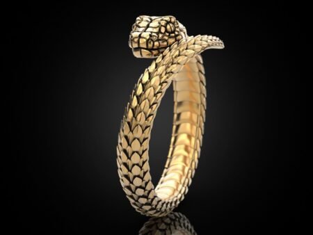 Snake 925 Sterling Silver ring around the finger Nomad