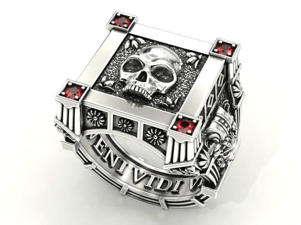 Vampire Skull 925 Sterling Silver ring many sizes - Image 7