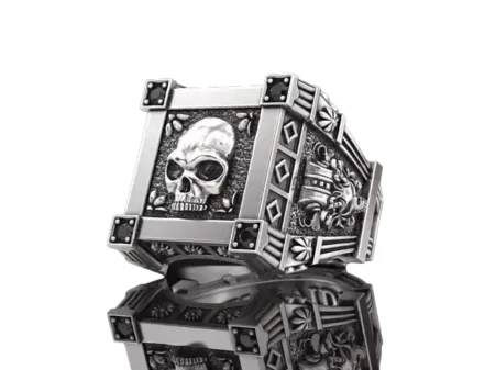 Vampire Skull 925 Sterling Silver ring many sizes