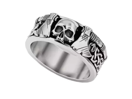 Viking Skull Warrior 925 Sterling Silver Ring