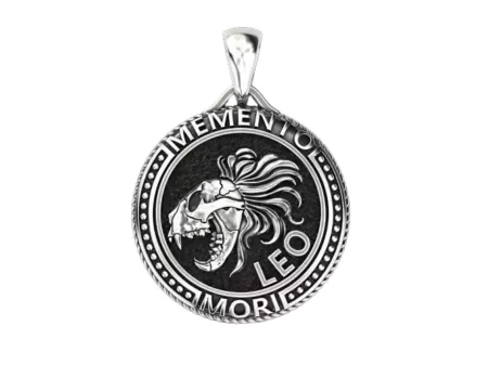 Zodiac skull 925 Sterling Silver pendant Leo