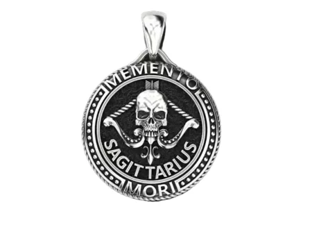 Zodiac skull 925 Sterling Silver pendant Sagittarius
